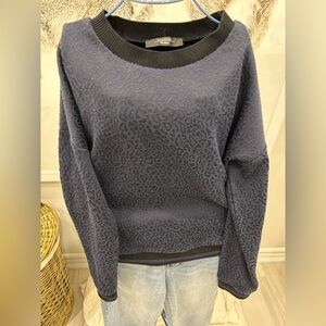Weekend Max Mara blue and black leopard print sweatshirt